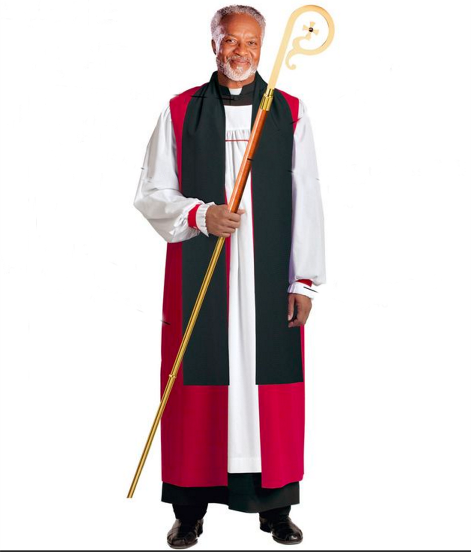 Bishop holding a staff