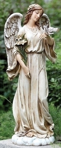 Angel With Dove Garden Statue