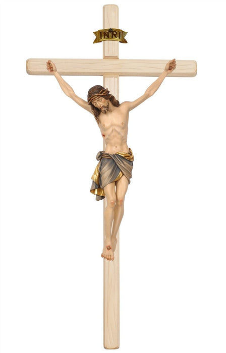 Wood Carve Sienna Crucifix