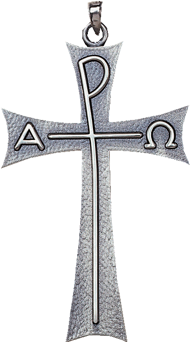 "Tau Rho and Alpha Omega" Pendant Pectoral Cross