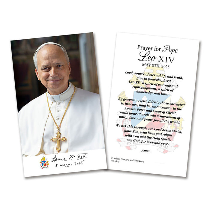 Pope Leo XIV Holy Cards - Formal Portrait