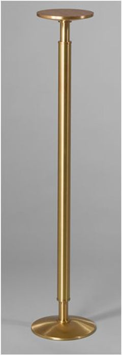 Floral Pedestal with Woodgrain Formica Top