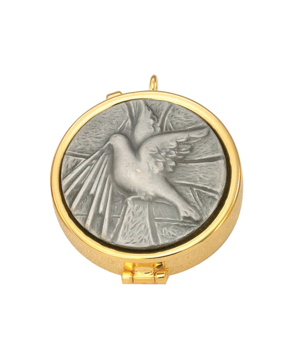 Gold Plated Pyx with Holy Spirit Symbol