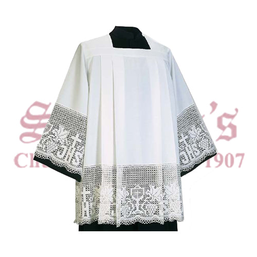 White Surplice with Embroidered IHS
