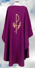 Chasuble with Chi Rho symbol