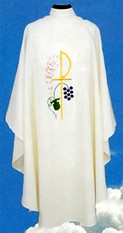 Chasuble with Chi Rho Wheat and Grapes