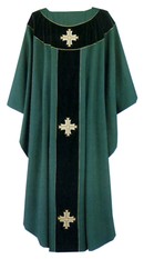 Velvet Trimmed Chasuble - Dalmatic