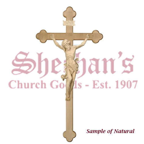 Jesus The Good Shepherd In Niche Wood Carve Statue