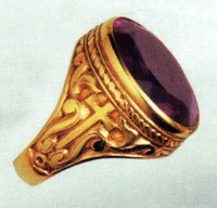A bishop's ring with crosses