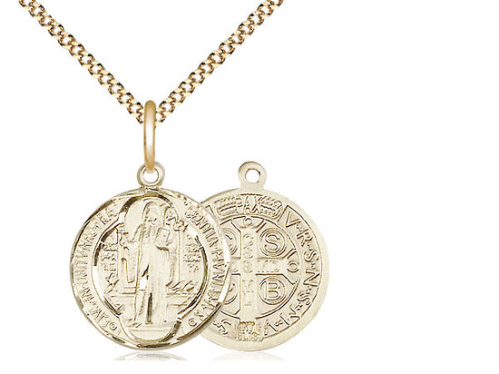14K Gold Filled St. Benedict Pendant