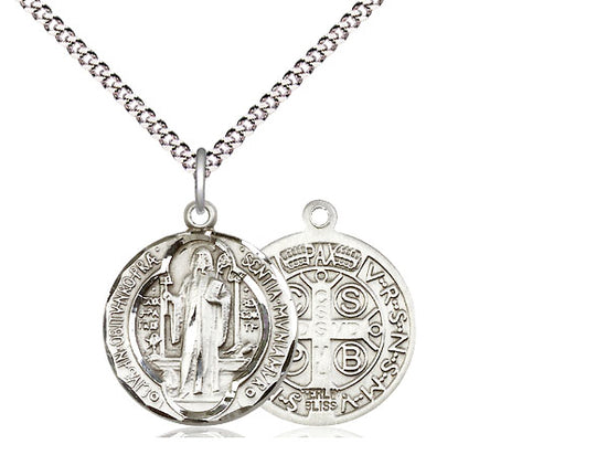 St. Benedict Sterling Silver Pendant