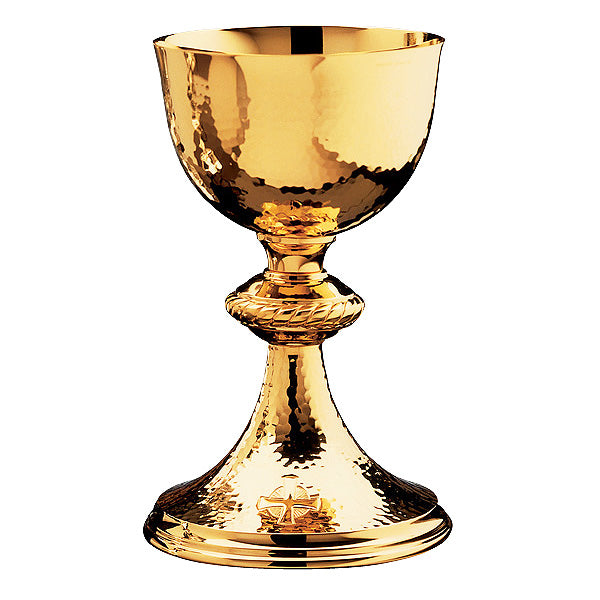 Sterling Silver Chalice with Hand Chased Rope Design