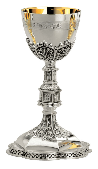 Silver Gothic Chalice With Open Filigree On Base