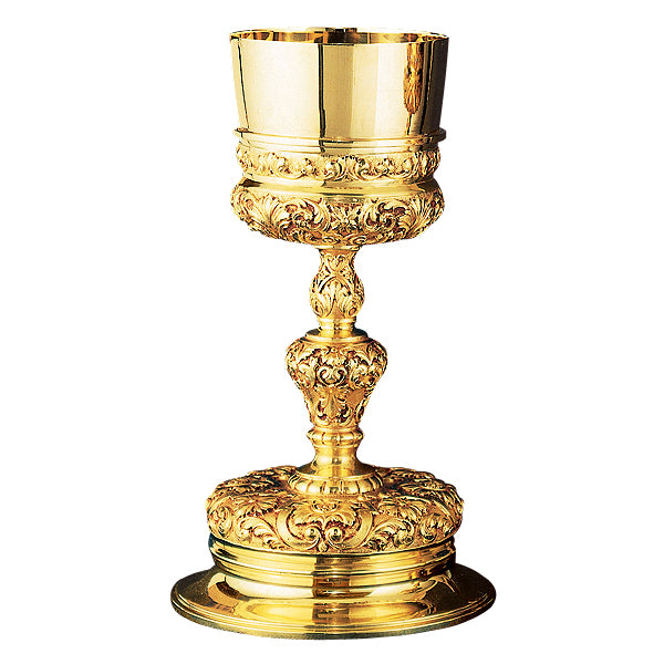 Embossed Baroque Chalice and 6¼" Scale Paten