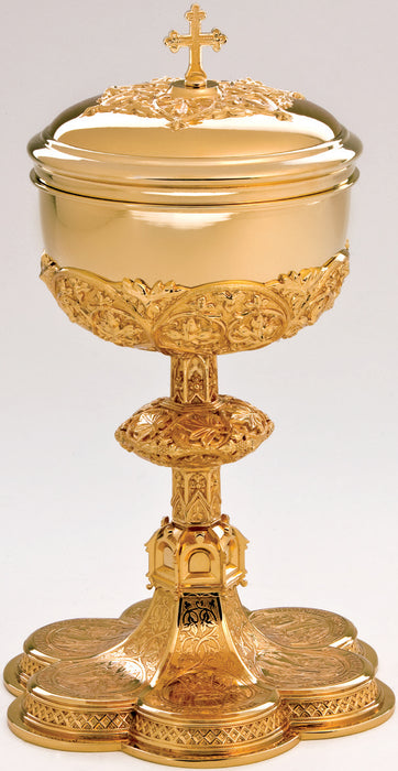 Gothic Ciborium With Six Engraved Medallions