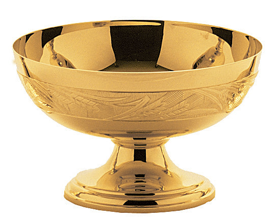 Ciboria with Hand Chiseled Wheat and Grape Ornamentation