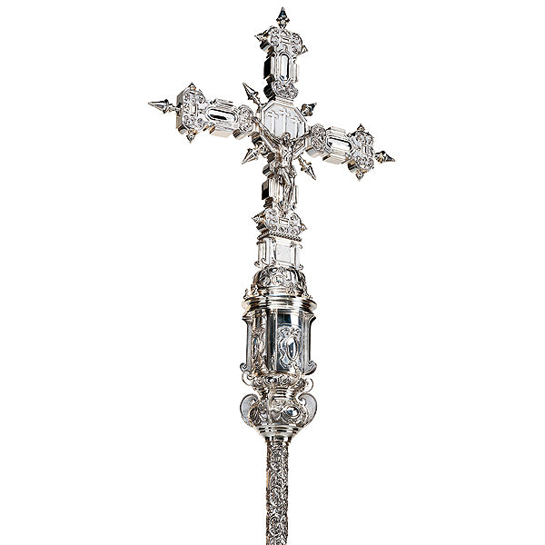 Richly Ornamented Processional Crucifix Stand