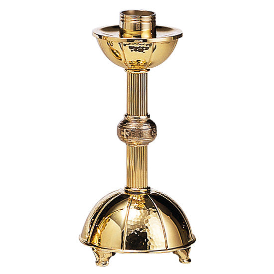 Contemporary Brass Altar Cross With Footed Base