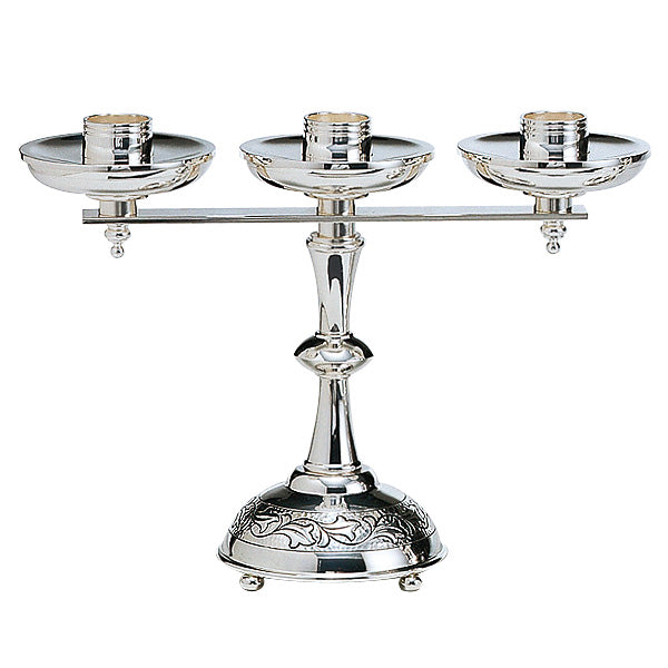 Classic Style Candlestick With Embellished Footed Base