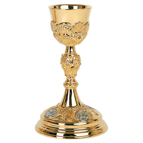 Baroque Chalice & Paten With Four Evangelists
