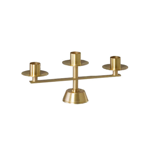 Table Top Candelabra in Satin Finish, Sold in Pair