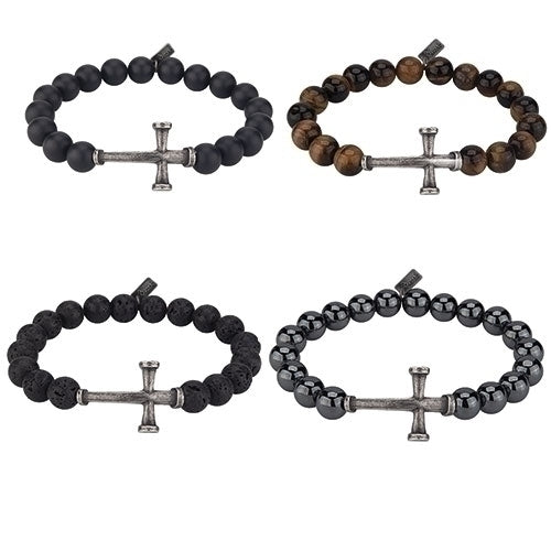 Men's Nail Cross Bracelet