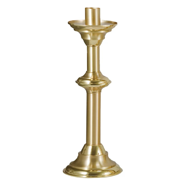 Combination Satin & High Polish Bronze Paschal Candlestick