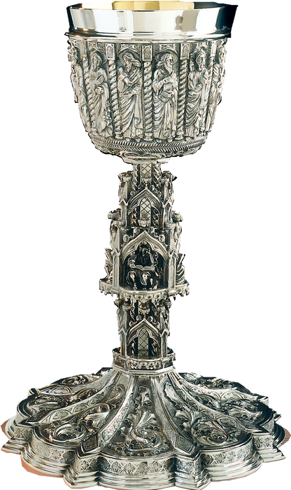 Gothic Chalice with Scale Paten