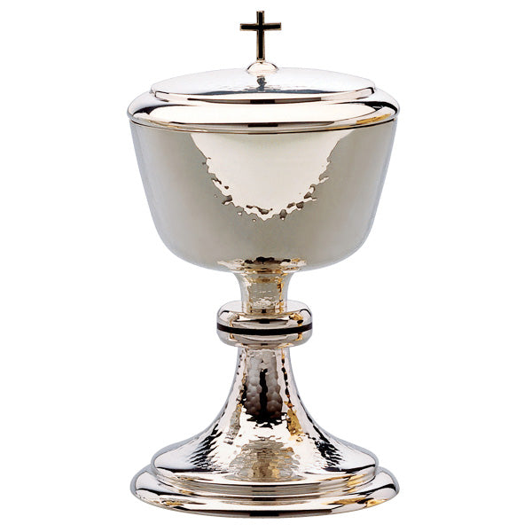Traditional Style Hand Hammered Chalice & Dish Paten