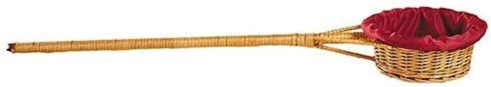 Offering Basket With Long Wooden Handle