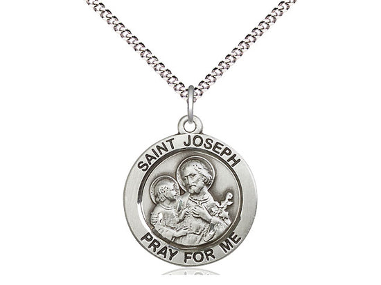 Sterling Silver St. Joseph Pendant