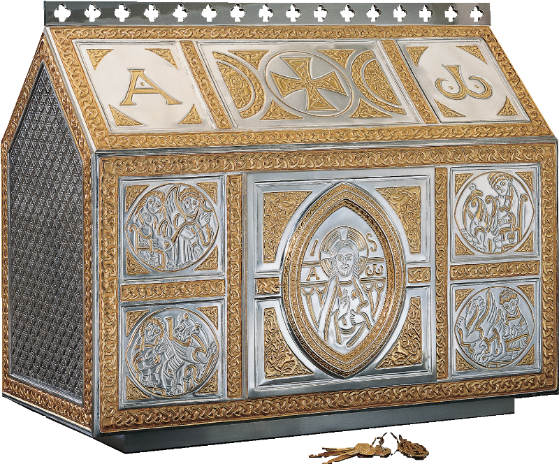 Chest Type Tabernacle with Celtic Filigree