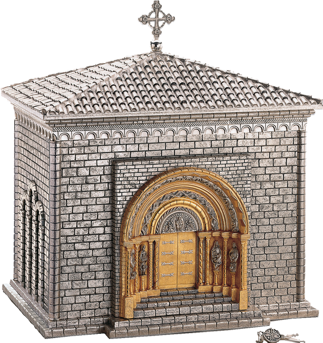 Romanesque Cast Bronze Tabernacle