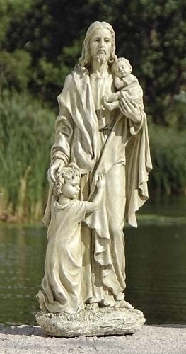 Jesus With Children Garden Statue 24"