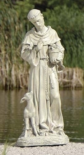 Saint Francis With The Animals Garden Statue 18" High