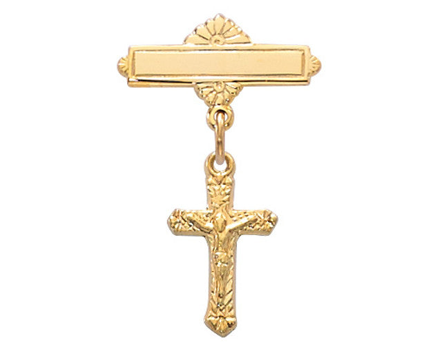 Crucifix Baby Bar Pin