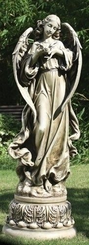 Angel With Peace Dove Statue 47" High
