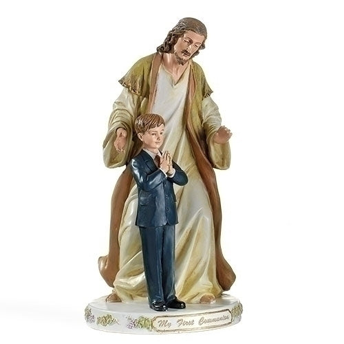 First Communion, Jesus with praying Boy figure