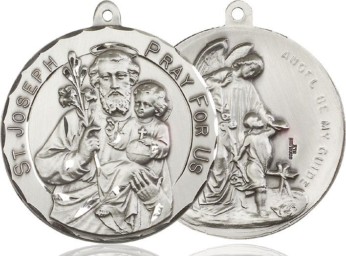 St. Joseph Guardian Angel Pendant 1 1/2"