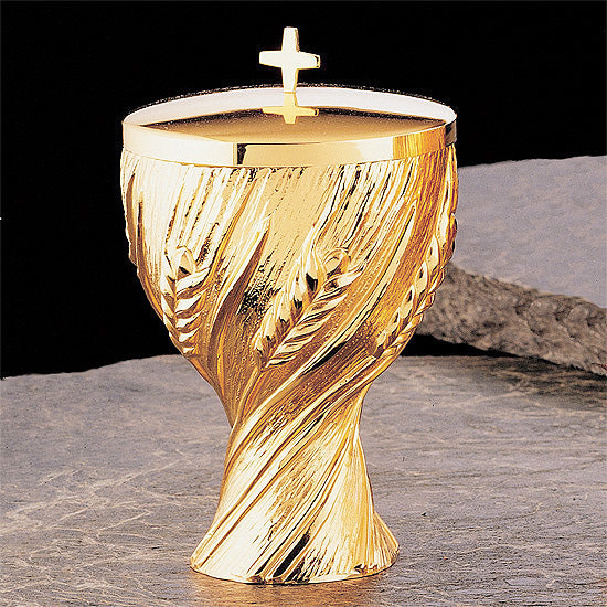 Ciboria with Twisted Wheat Design