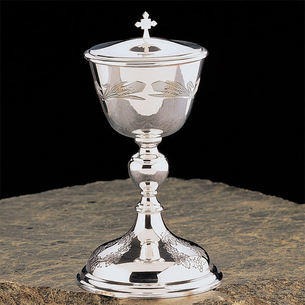 Open Ciboria with Hand Engraved Wheat Design