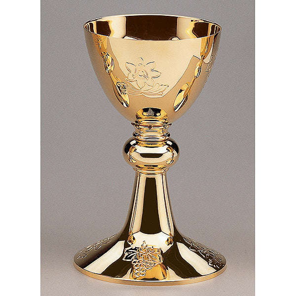 Grapevine & Flower of Passion Engraved Chalice