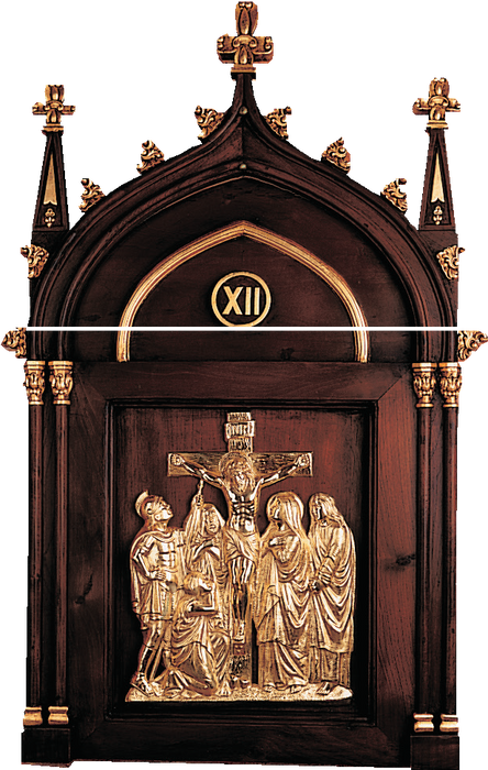 Stations of The Cross Hand Carved Gothic Design - Church Sanctuary Stations