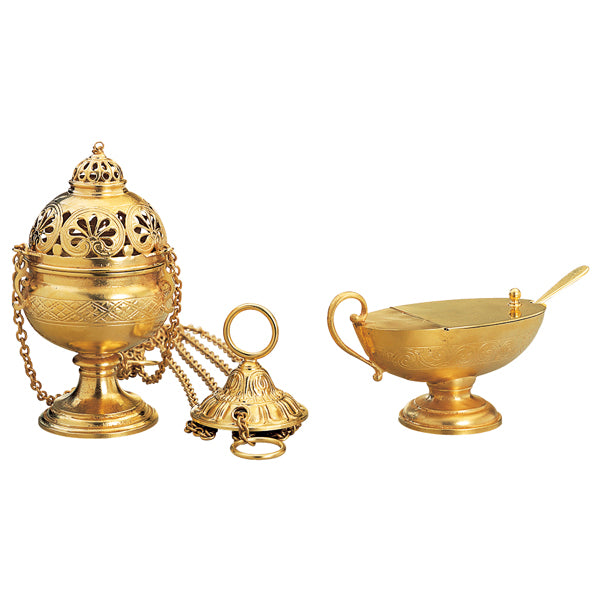 Gold-Plated Censer and Boat