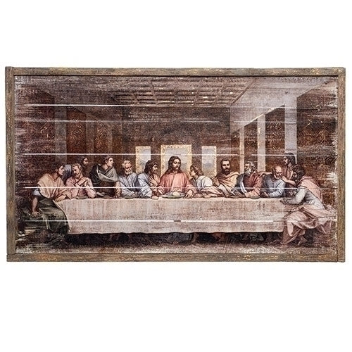 The Last Supper framed panel with leafing