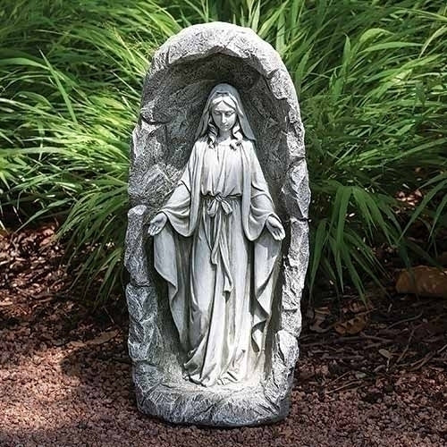Our Lady of Grace LED solar garden statue