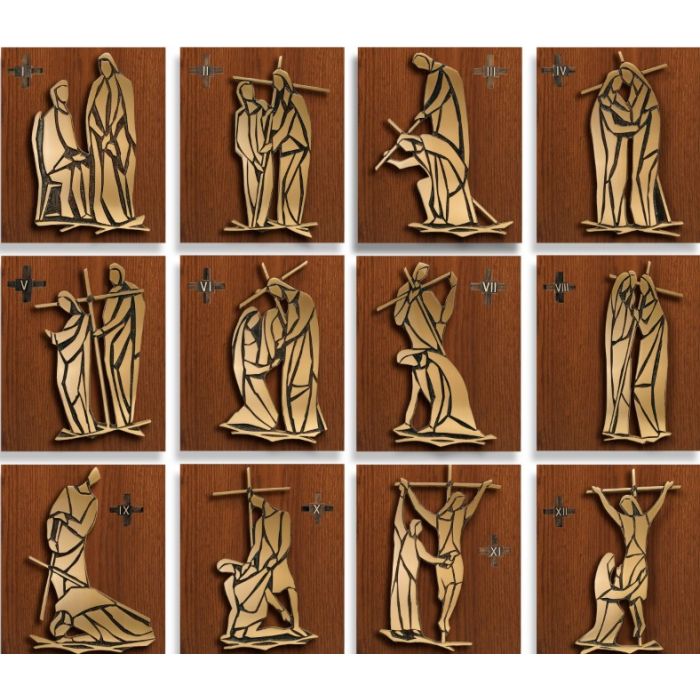 Stations of the Cross with Bronze Numerals