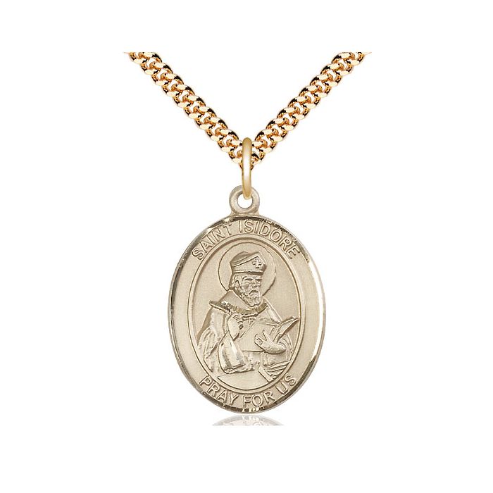 St. Isidore of Seville Large Pendant