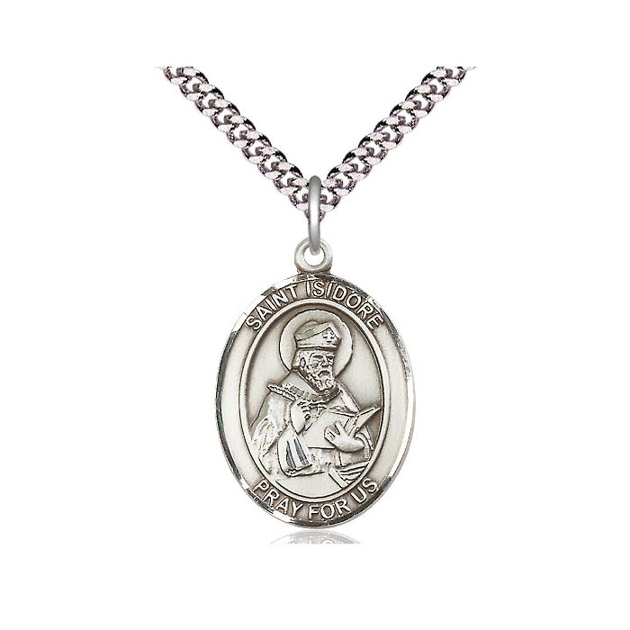 St. Isidore of Seville Large Pendant