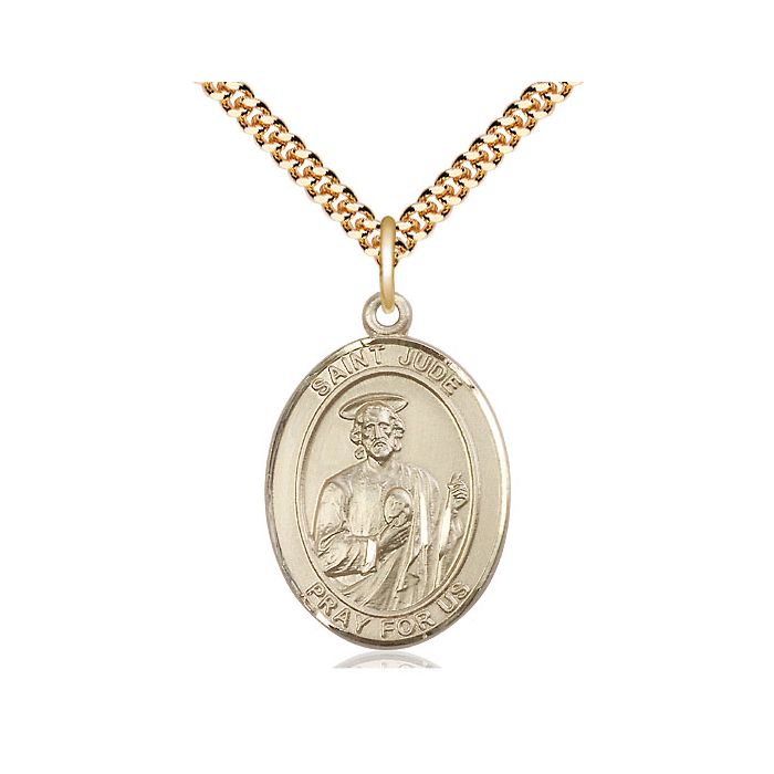 Sterling Silver St. Jude Thaddeus Large Pendant